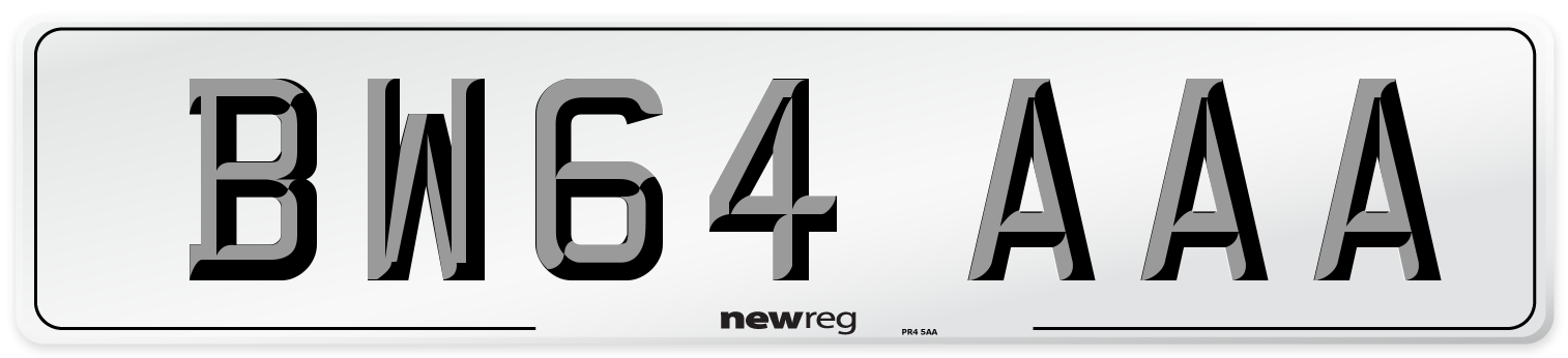 BW64 AAA Number Plate from New Reg